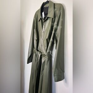 New York & Company Olive Faux Leather Maxi Dress. NWT 4X